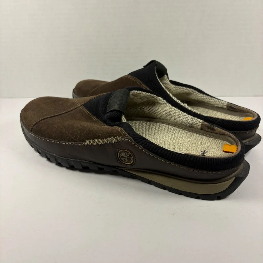 Timberland Clog Mules Mens 13 Brown Suede Smartwool Slip On Outdoor Shoes